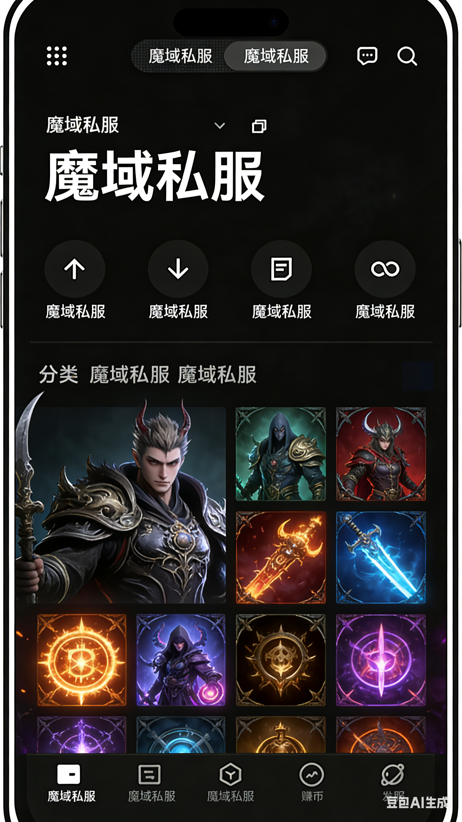 魔域私服军团战地图面板